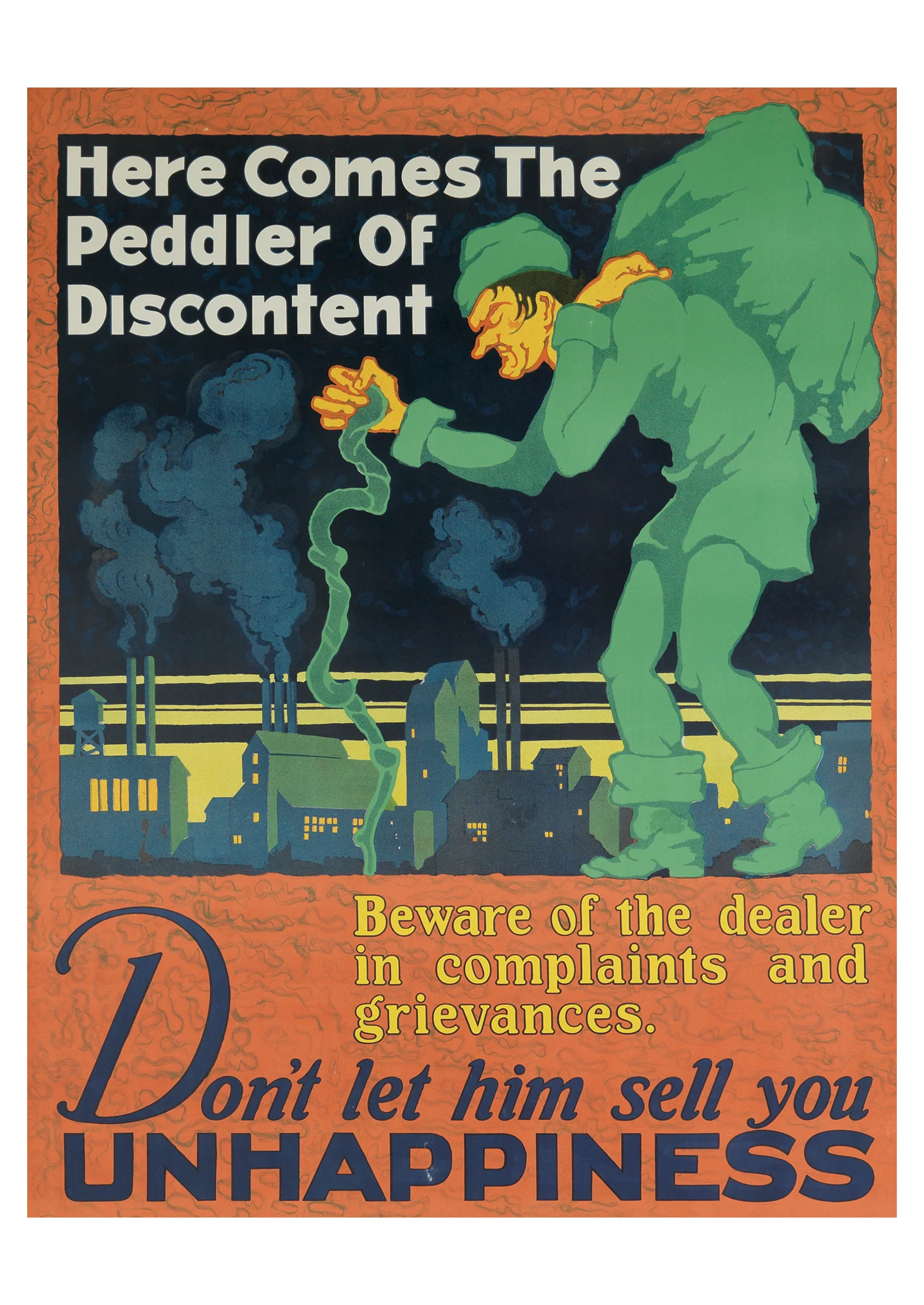 Here Comes the Peddler of Discontent Postcard