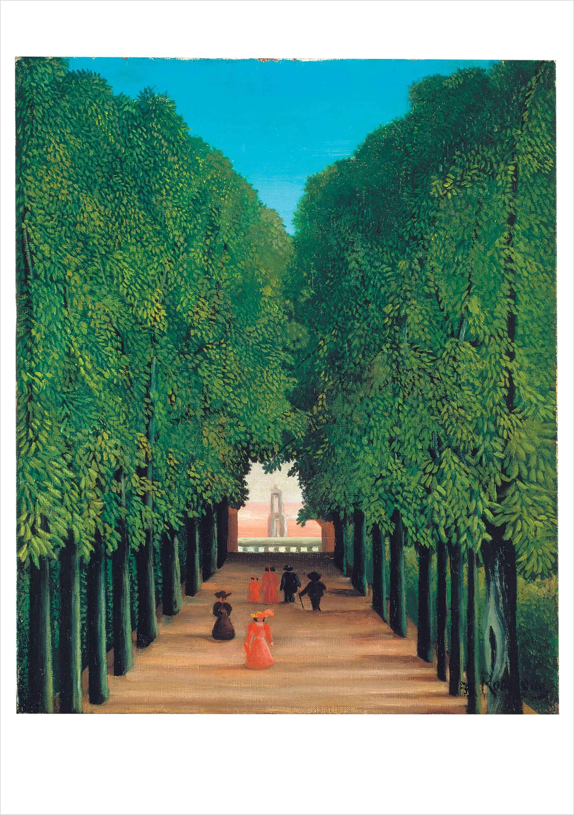 Henri Rousseau: Avenue in Saint-Cloud Park Notecard