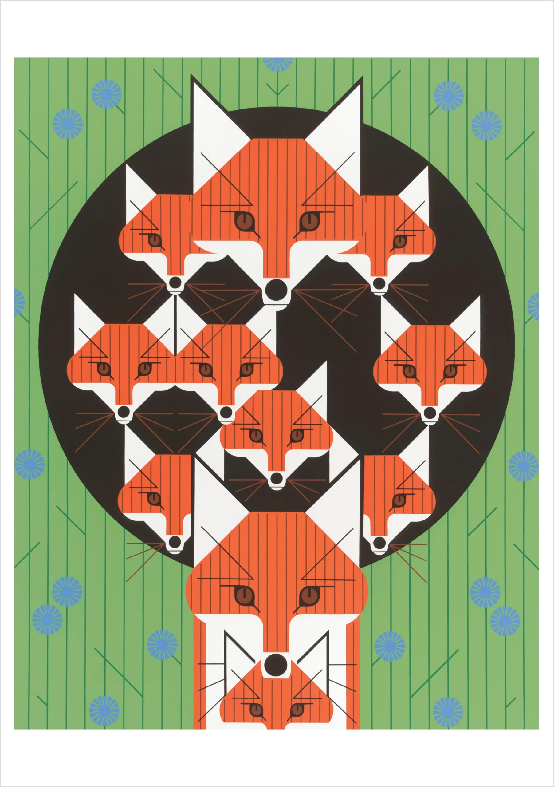 Charley Harper: Foxsimiles Notecard