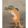 Ohara Koson (Shōson): Dancing Fox Notecard
