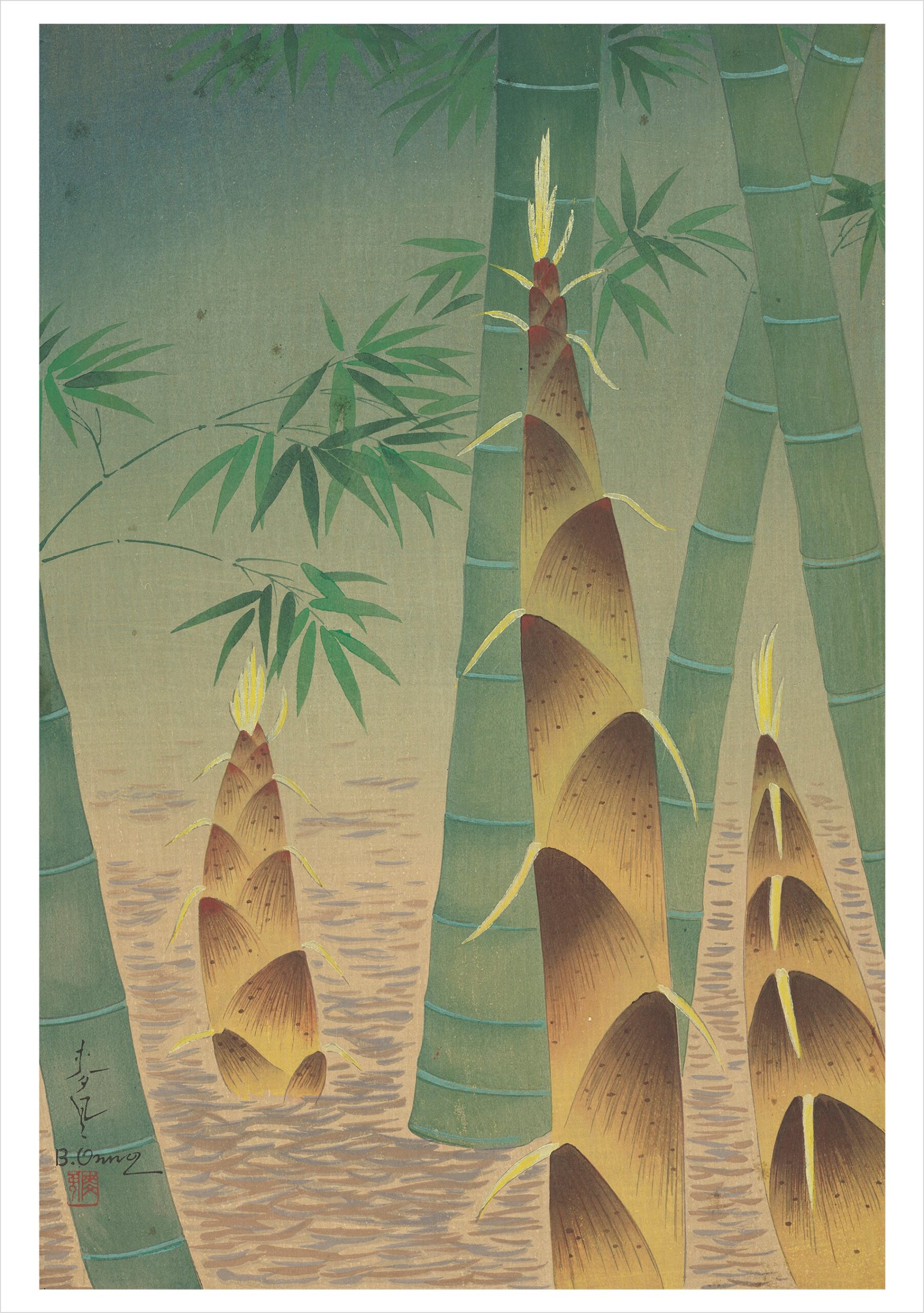 Bakufu Ohno: Bamboo Grove Notecard