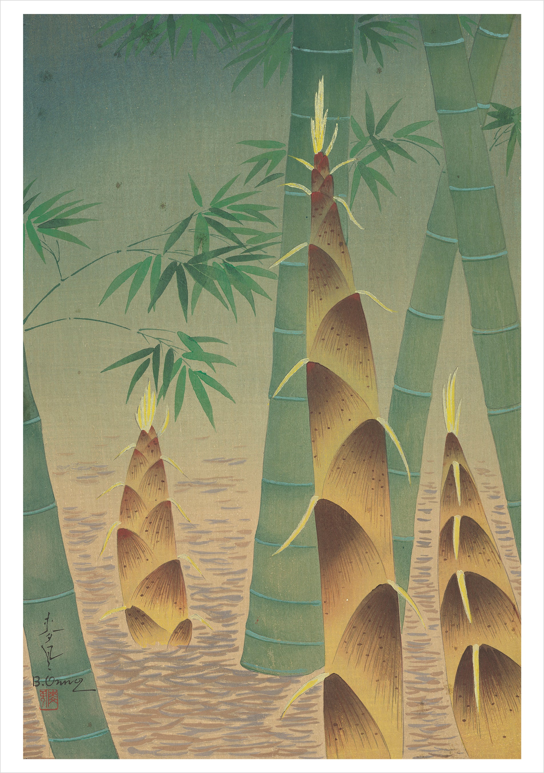 Bakufu Ohno: Bamboo Grove Notecard