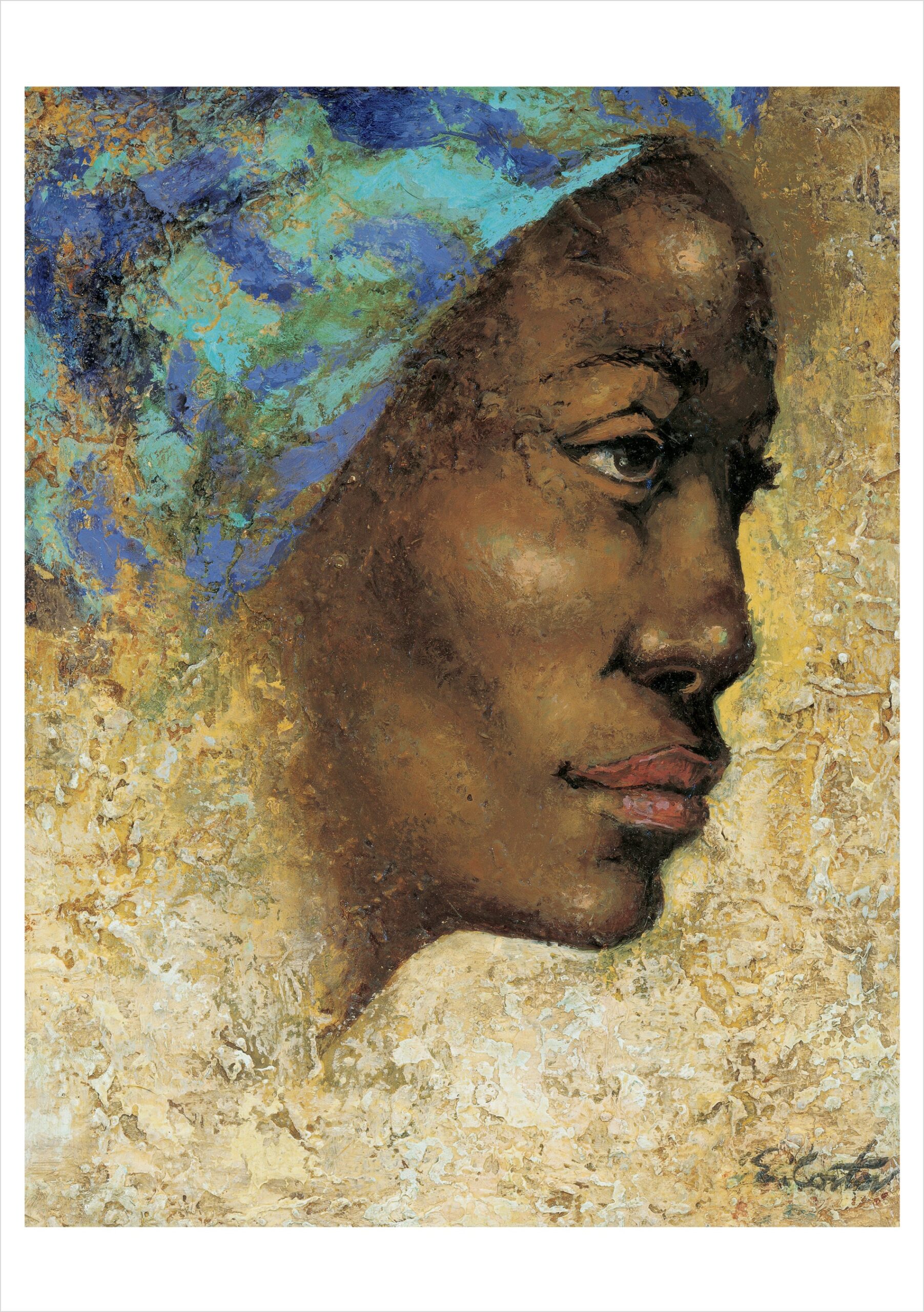 Eldzier Cortor: Classical Study No. 40 Notecard