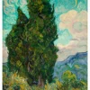 Vincent van Gogh: Cypresses Notecard
