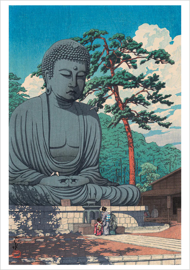 Kawase Hasui: The Great Buddha, Kamakura Notecard