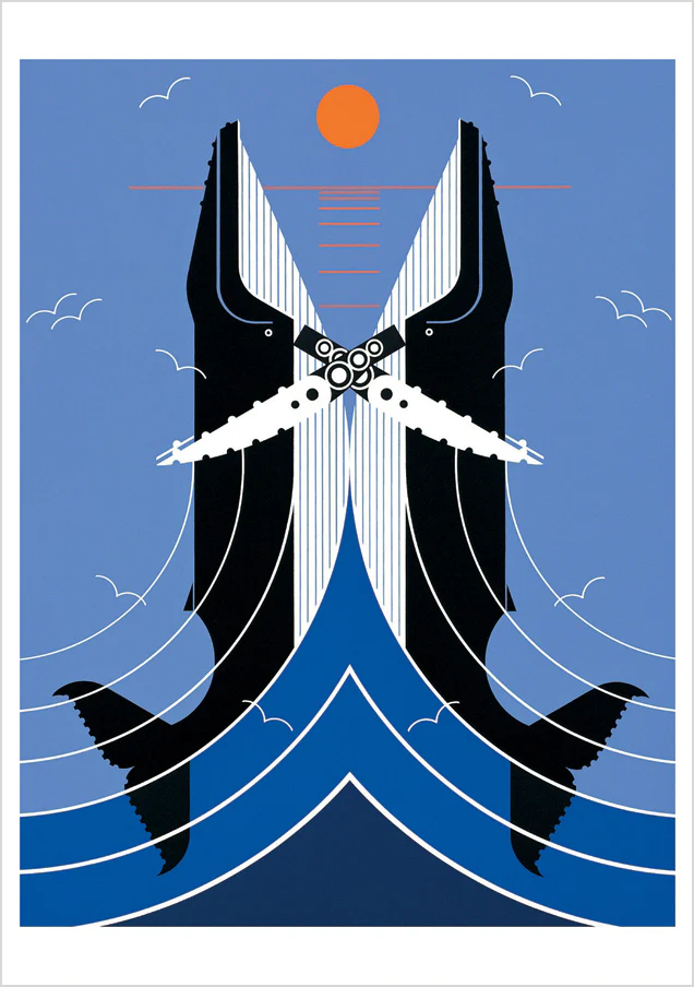 Charley Harper: Romance on the Richter Scale Notecard
