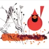 Charley Harper: Red and Fed Notecard