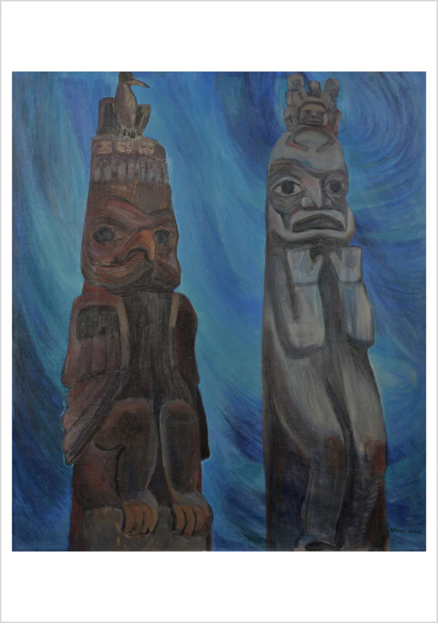 Emily Carr: Kitwancool Poles Notecard