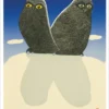 Kananginak Pootoogook: Owls' Silhouette Notecard