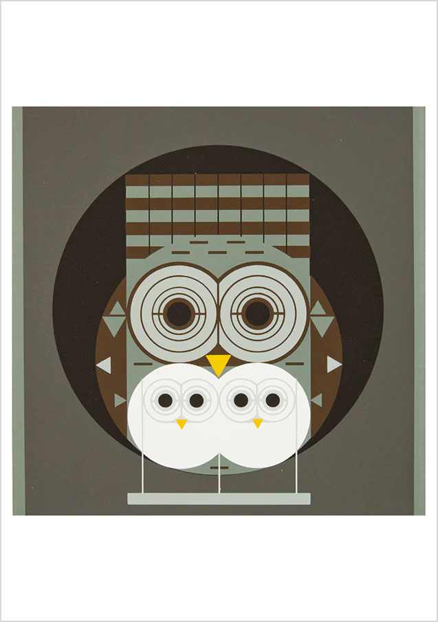 Charley Harper: Family Owlbum Notecard