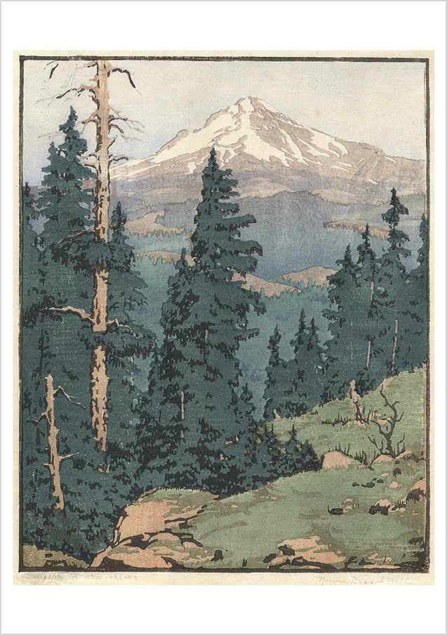 Norma Bassett Hall: Mt. Hood, Oregon Notecard