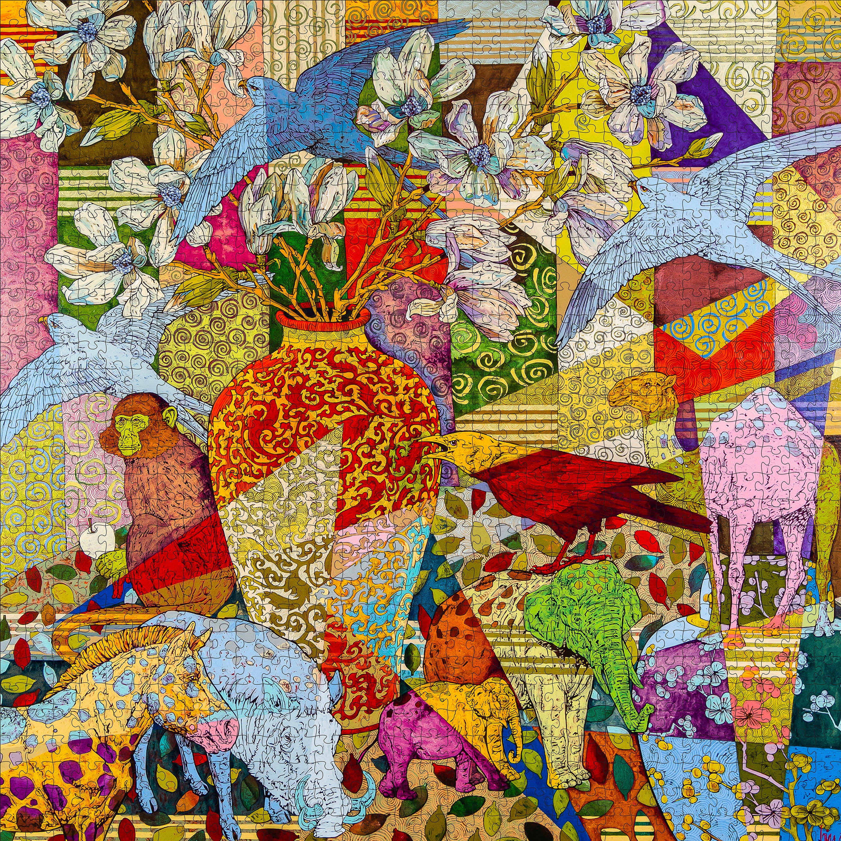 Grant Leier: Quilt 1000-Piece Jigsaw Puzzle 2 Grant Leier: Quilt 1000-Piece Jigsaw Puzzle