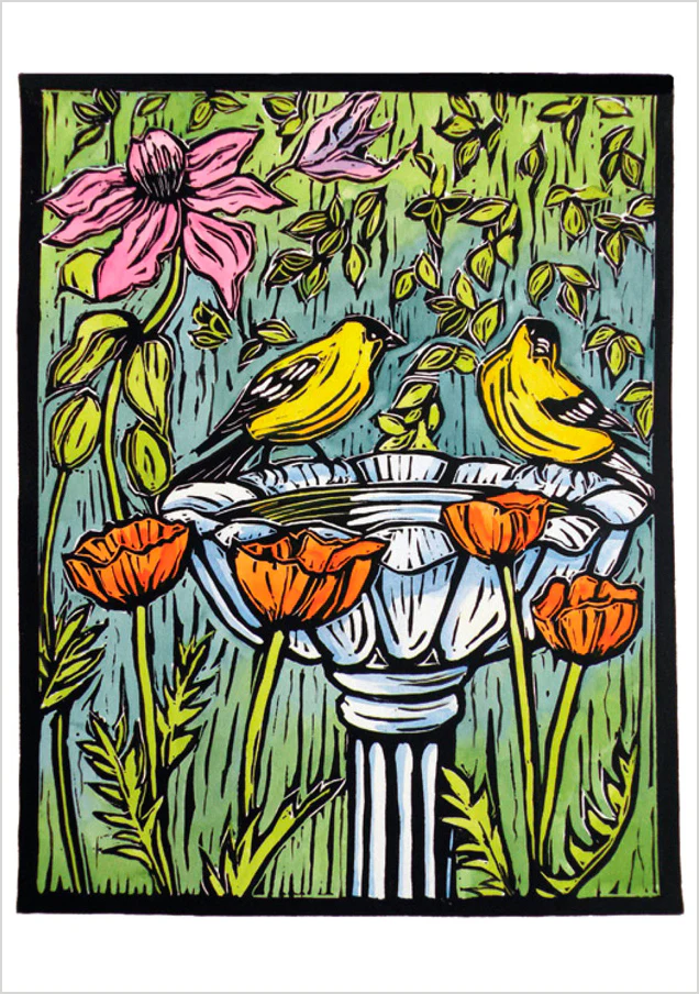 Molly Hashimoto: Goldfinches Birthday Card