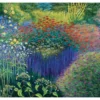 Rosalind Wise: Border with Purple Salvias Birthday Card