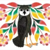 Kenojuak Ashevak: Owl’s Bouquet Birthday Card