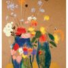 Odilon Redon: Three Vases of Flowers Birthday Card