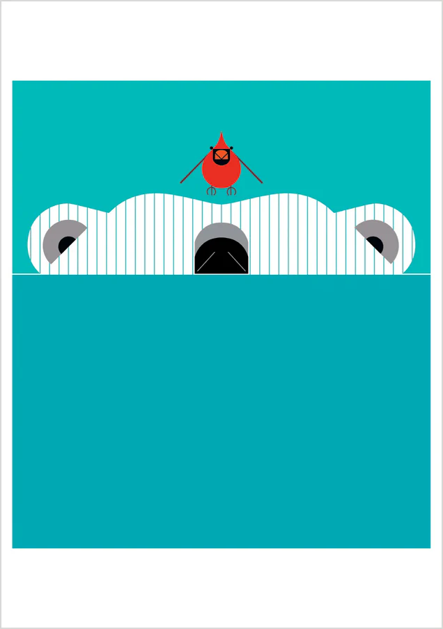Charley Harper: Scary Scenario Notecard