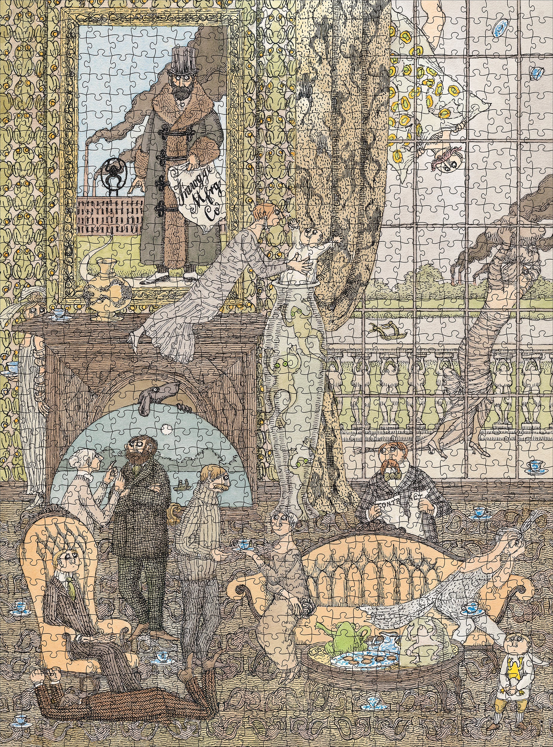 Edward Gorey: Frawgge Mfrg. Co. 1000-piece Jigsaw Puzzle 2 Edward Gorey: Frawgge Mfrg. Co. 1000-piece Jigsaw Puzzle